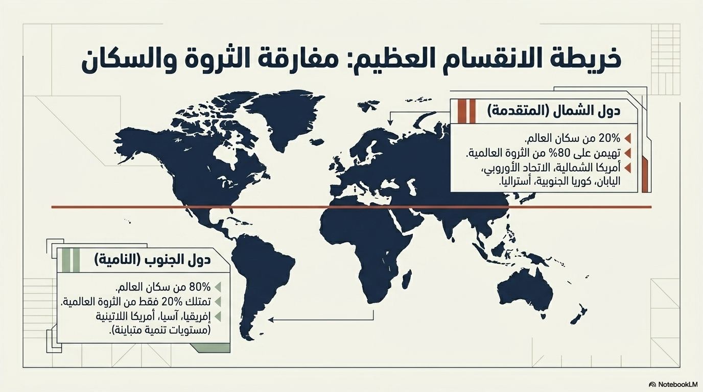 خريطة الانقسام العظيم: مفارقة الثروة والسكان