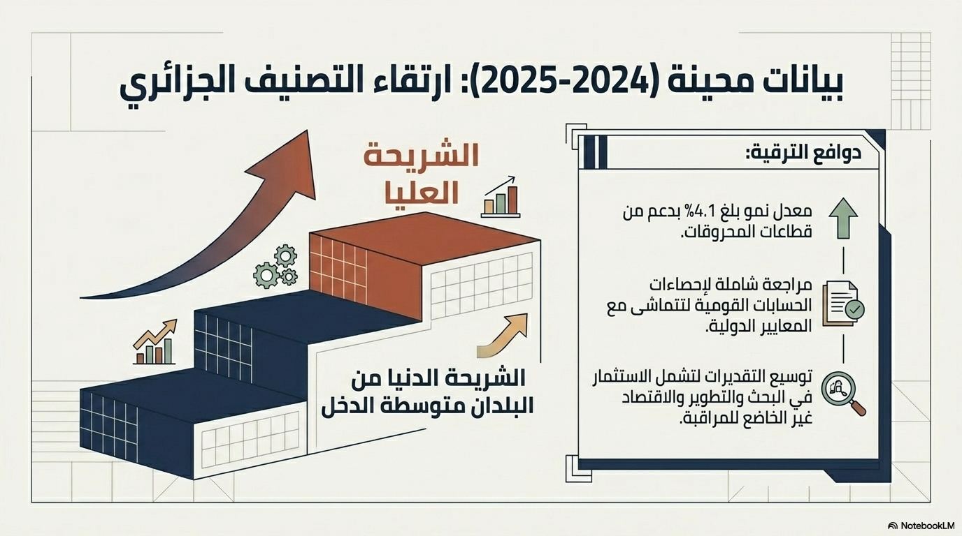 بيانات محيّنة (2024-2025): ارتقاء التصنيف الجزائري