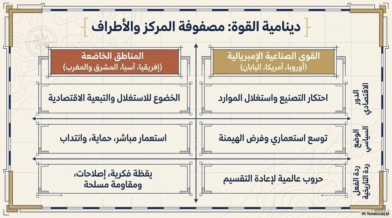 دينامية القوة: مصفوفة المركز والأطراف